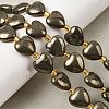 Natural Pyrite Beads Strands G-E590-02B-1