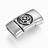 304 Stainless Steel Magnetic Clasps with Glue-in Ends STAS-F130-01AS-1