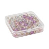 100Pcs Clear Acrylic Faceted Cube Connector Charms PALLOY-FS00042-01-6