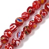 Handmade Millefiori Lampwork Beads Strands LAMP-G166-10A-2