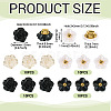 40Pcs 2 Styles 1-Hole ABS Plastic Buttons BUTT-TA0001-32-4