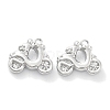 Brass Micro Pave Clear Cubic Zirconia Charms KK-M102-51P-1