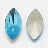 Pointed Back Glass Rhinestone Cabochons RGLA-T083-6x12mm-12-2