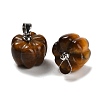 Natural Mixed Gemstone Pumpkin Charms G-K338-27P-3