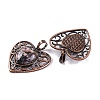 Natural Rhodonite Peach Love Heart Pendants G-G158-01-14-2