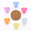 Frosted Acrylic Bead Caps X-MACR-S371-10A-4