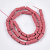 Spray Painted Non-magnetic Synthetic Hematite Beads Strands G-T116-22-12-2