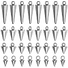 40Pcs 4 Style 304 Stainless Steel Pendants STAS-SZ0002-36P-1