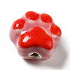 Handmade Printed Porcelain Beads PORC-F005-02D-2