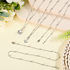 SUNNYCLUE 12Pcs 304 Stainless Steel Satellite Chain Necklaces Set NJEW-SC0001-14B-4