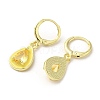 Teardrop Real 18K Gold Plated Brass Dangle Leverback Earrings EJEW-L268-026G-03-2