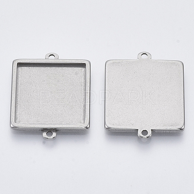 Non-Tarnish 304 Stainless Steel Cabochon Connector Settings STAS-R101-05A-1