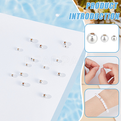 60Pcs 3 Styles 925 Sterling Silver Beads STER-BC0002-11-1
