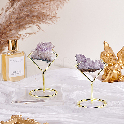 Alloy Mineral Stone Display Holder ODIS-WH0030-239LG-1