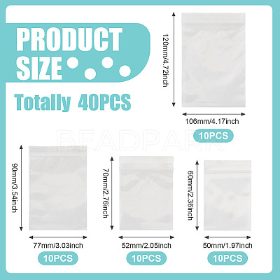 4 Sizes Transparent Plastic Resealable Packaging Bags OPP-TADJ0001-05A-1