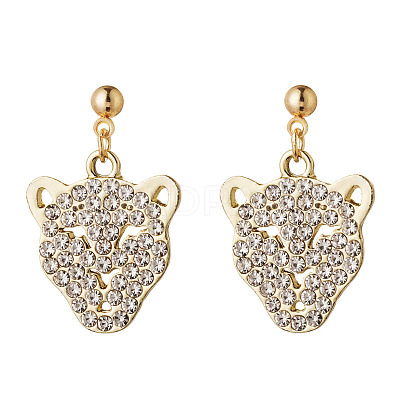 Alloy Rhinestone Dangle Stud Earrings FS-WG75FBE-04-1