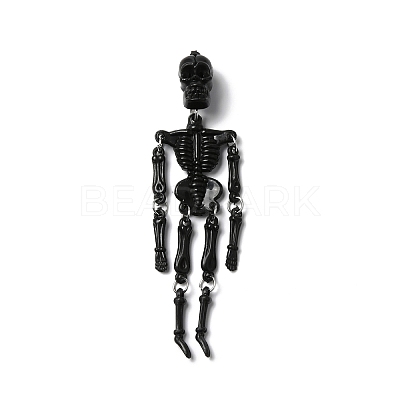 Halloween Luminous PVC Skeleton Pendants HJEW-B007-02-1
