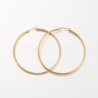 304 Stainless Steel Hoop Earrings EJEW-N0016-11G-J-1
