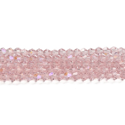 Transparent Electroplate Glass Beads Strands GLAA-F029-2mm-D26-1