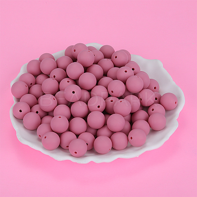 Round Silicone Focal Beads SI-JX0046A-78-1