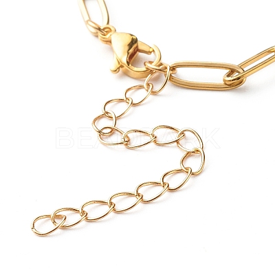 304 Stainless Steel Paperclip Chains Bracelet Making X-AJEW-JB01038-01-1