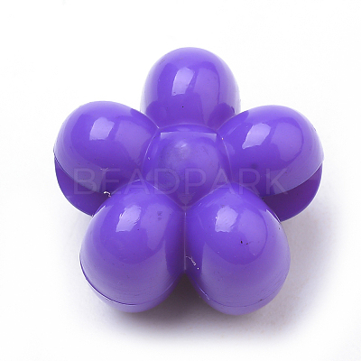 Opaque Acrylic European Beads X-SACR-Q190-26-1