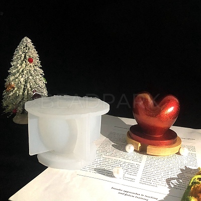 3D Heart Candle Silicone Molds DIY-L071-02-1