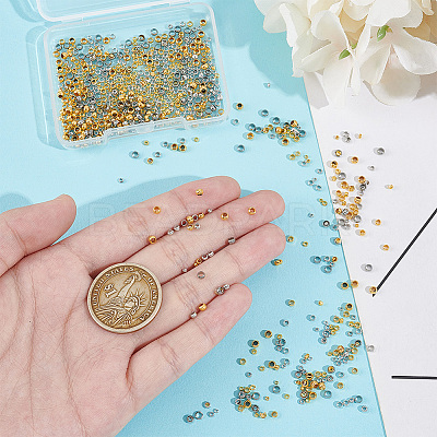 800Pcs 8 Colors Brass Crimp Beads FIND-UN0004-36-1