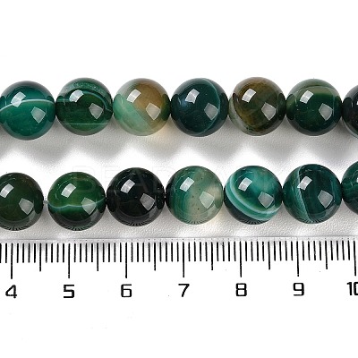 Natural Striped Agate/Banded Agate Beads Strands G-Z060-A01-C22-1