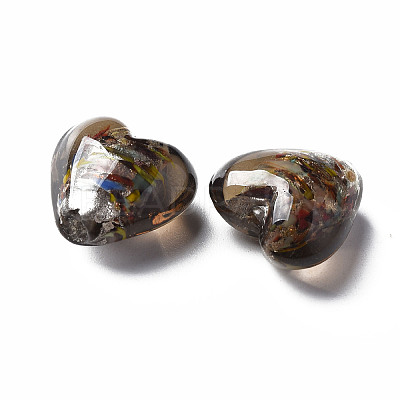 Handmade Lampwork Silver Foil Glass Beads LS-FOIL-T005-01C-1