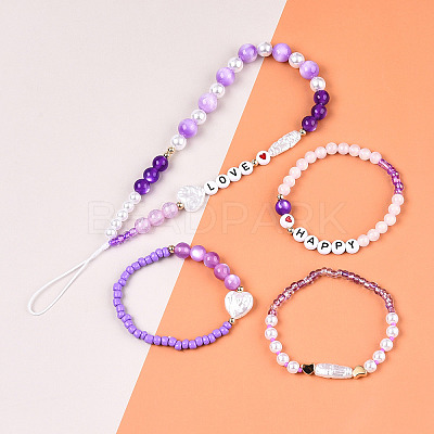 DIY 24 Style Acrylic & ABS Beads Jewelry Making Finding Kit DIY-NB0012-02J-1