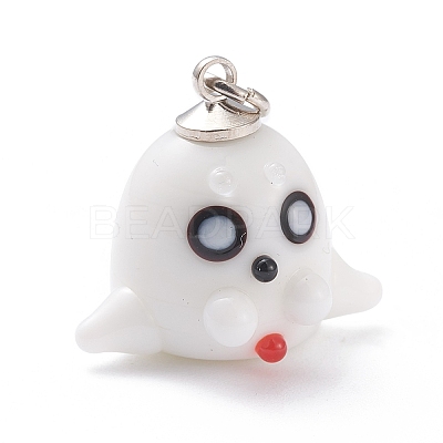 Handmade Lampwork Pendant Decorations LAMP-K034-C01-1