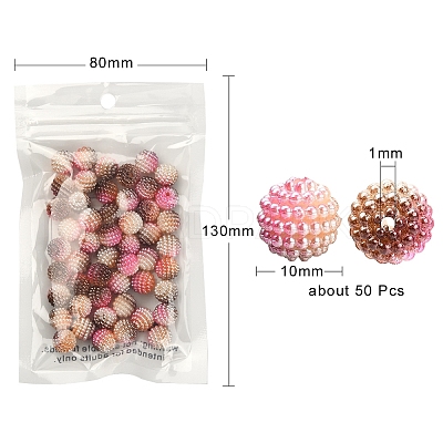 50Pcs Imitation Pearl Acrylic Beads OACR-YW0001-11C-1