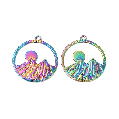 Ion Plating(IP) 304 Stainless Steel Pendants STAS-L268-010MC-1