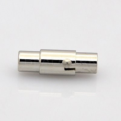 Tarnish Resistant Column 304 Stainless Steel Locking Tube Magnetic Clasps STAS-N014-25-6mm-1