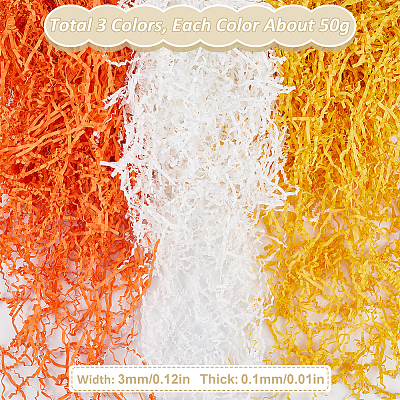 3 Sets 3 Colors Thanksgiving Day Themed Paper Shredded Paper Filler OCOR-SP0001-05-1