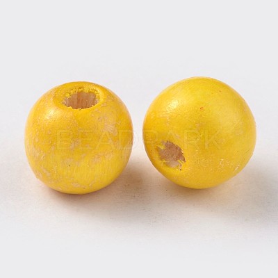 Natural Maple Wood Beads TB12mmY-5-1