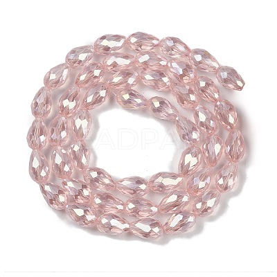 Transparent Electroplate Glass Beads Strands EGLA-N013-T4mm-B18-1