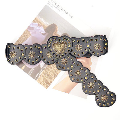 Vintage Alloy with Imitation Leather Chain Belts FS-WG26C2E-02-1