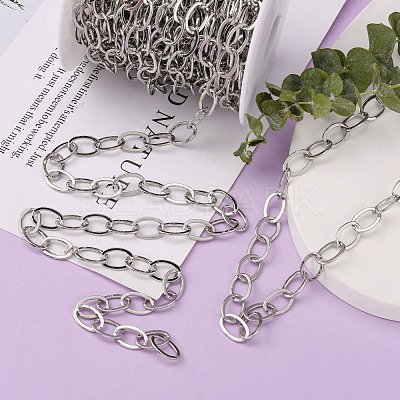 Electroplate Brass Paperclip Chains CHC-L019-31P-1