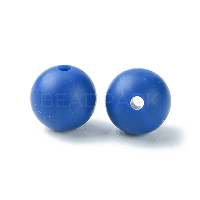 Round Food Grade Eco-Friendly Silicone Focal Beads SIL-F003-01B-1