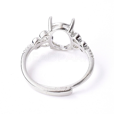Adjustable Brass Finger Ring Components KK-L193-08P-1