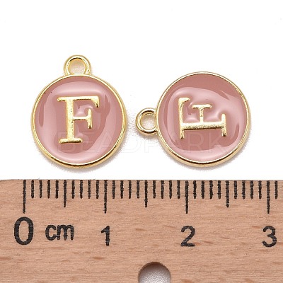 Golden Plated Alloy Enamel Charms ENAM-S118-07F-1