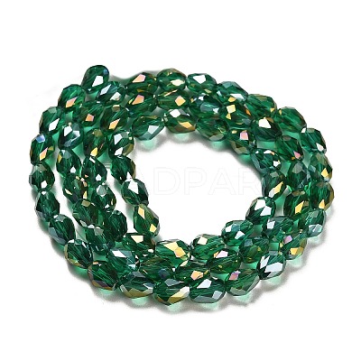 Electroplate Glass Beads Strands EGLA-D015-7x5mm-26-1