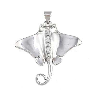 Brass Micro Pave Cubic Zirconia Pendants KK-A269-06P-1