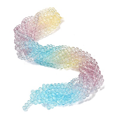 Transparent Painted Glass Beads Strands DGLA-A034-T8mm-A15-1