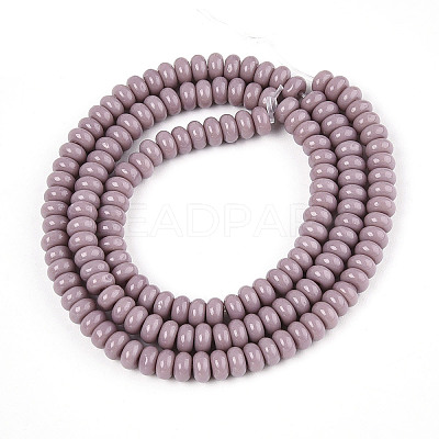 Opaque Spray Painted Glass Beads GLAA-ZX008-4mm-18S-1