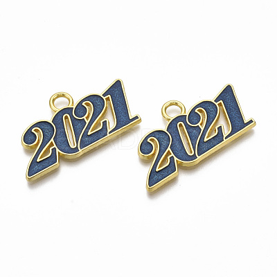 Alloy Enamel Pendants X-PALLOY-T078-03B-1