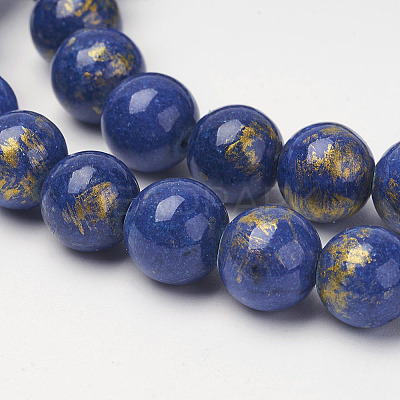 Natural Mashan Jade Beads Strands X-G-P232-01-G-6mm-1