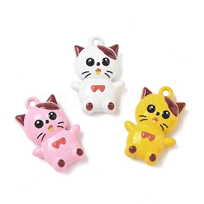 Baking Paint Alloy Pendants FIND-D002-02B-1
